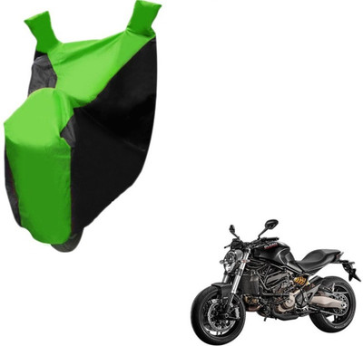 MOCKHE Two Wheeler Cover for Ducati(Monster 821, Black, Green)