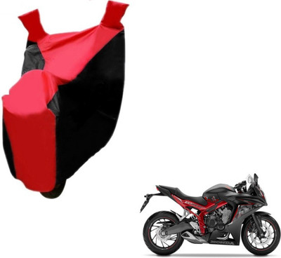 MOCKHE Two Wheeler Cover for Honda(CBR 650F, Black, Red)