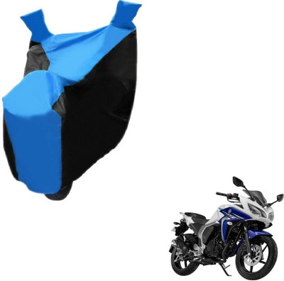 MOCKHE Two Wheeler Cover for Yamaha(Fazer, Black, Blue)