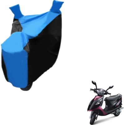 MOCKHE Two Wheeler Cover for TVS(Scooty Streak, Black, Blue)