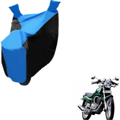 MOCKHE Two Wheeler Cover for TVS(Fiero F2, Black, Blue)