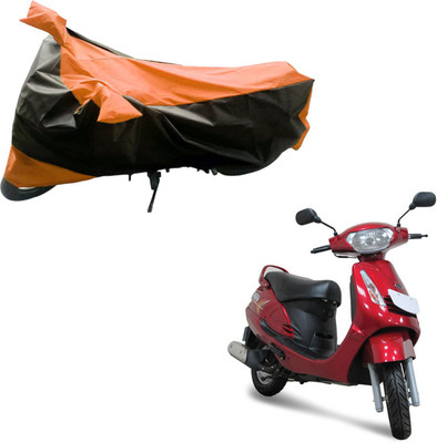 

Purpleheart Two Wheeler Cover for Mahindra(Duro DZ, Black, Orange)