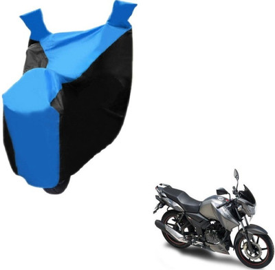 MOCKHE Two Wheeler Cover for TVS(Apache, Black, Blue)