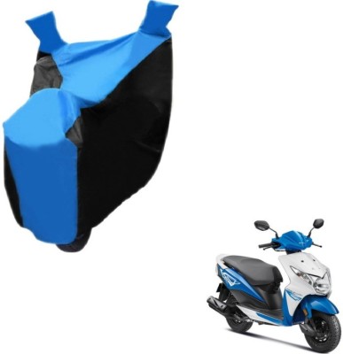 MOCKHE Two Wheeler Cover for Honda(Deo, Black, Blue)