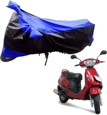 Purpleheart Two Wheeler Cover for Mahindra(Duro DZ, Black, Blue)