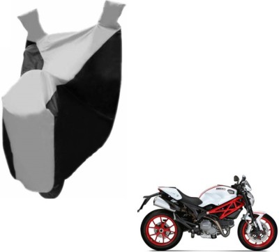 MOCKHE Two Wheeler Cover for Ducati(Monster 796 S2R, Black, Silver)