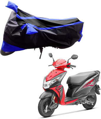 

Purpleheart Two Wheeler Cover for Honda(Dio, Black, Blue)
