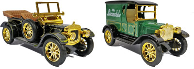 

Jack Royal 2 Combo Vintage Antique metal die cast cars(Black, Green)