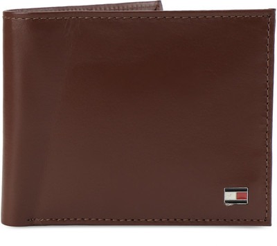 

Tommy Hilfiger Men Brown Genuine Leather Wallet(4 Card Slots), Dark tan