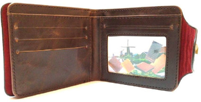 

darpan Men Brown Genuine Leather Wallet(9 Card Slots), English dark brown