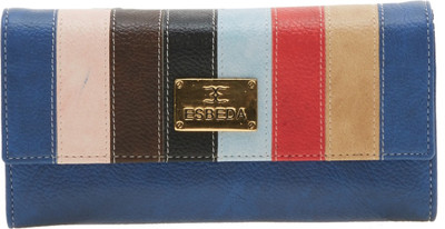

Esbeda Women Blue Artificial Leather Wallet(9 Card Slots), D-blue multi