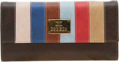 

Esbeda Women Casual Multicolor Artificial Leather Wallet(9 Card Slots), D-brown multi