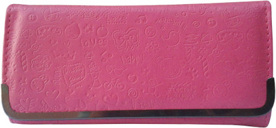 

SANSHUL Girls Pink Canvas Wallet(12 Card Slots)