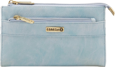 

Esbeda Women Blue Artificial Leather Wallet(14 Card Slots), L-blue