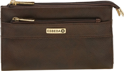 

Esbeda Women Brown Artificial Leather Wallet(14 Card Slots), D-brown