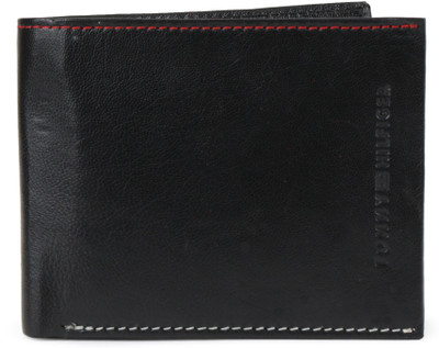 

Tommy Hilfiger Men Black Genuine Leather Wallet(8 Card Slots)