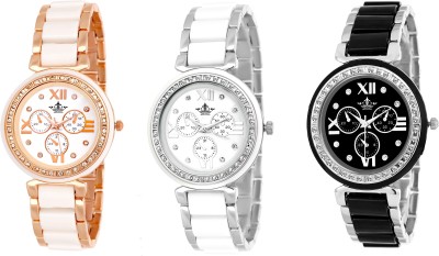 Swisso SWS-703WHT-BLK-SLR Dazzle Watch  - For Women   Watches  (Swisso)