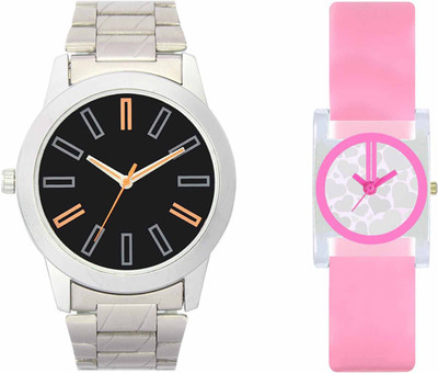 View VALENTIME VL01VT08 New Latest Stylish Designer Collection Leather Combo Couple Silver Metal bracelet Fancy Casual Best Offer Watch  - For Men & Women Wrist Watches Price Online(Valentime)