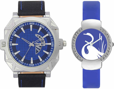 View VALENTIME VL44VT23 New Latest Stylish Designer Collection Leather Combo Couple Fancy Casual Diamond Best Offer Watch  - For Men & Women Wrist Watches Price Online(Valentime)