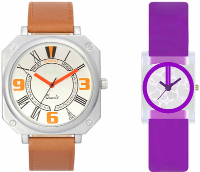 View VALENTIME VL45VT07 New Latest Stylish Designer Collection Leather Combo Couple Fancy Casual Best Offer Watch  - For Men & Women Wrist Watches Price Online(Valentime)