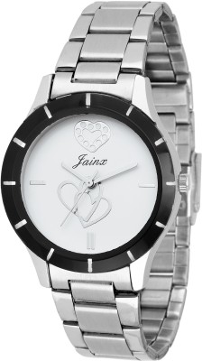 Jainx JW545 White Dial With Heart Printed Analog Watch  - For Women   Watches  (Jainx)