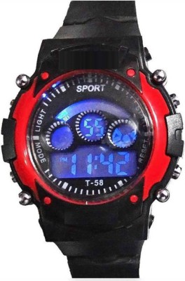 Gopal Retail Sports Black,Date Display,with Light kids Watch  - For Boys   Watches  (Gopal Retail)