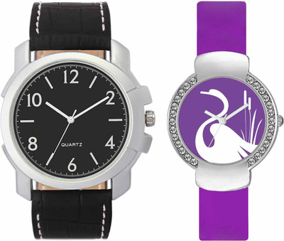 View VALENTIME VL35VT22 New Latest Stylish Designer Collection Leather Combo Couple Diamond Fancy Casual Best Offer Watch  - For Men & Women Wrist Watches Price Online(Valentime)
