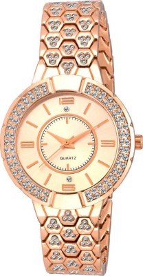 Keepkart Geneva Rosegold Fully Diamond Different Patern Stylish Analouge Watch For Woman And Girls Watch  - For Women   Watches  (Keepkart)