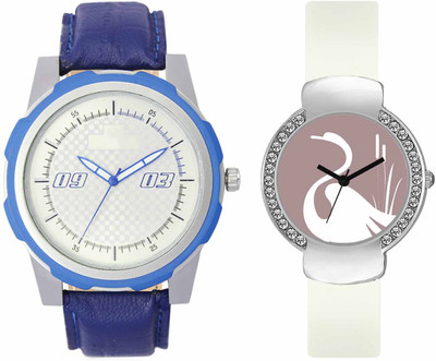 

VALENTIME VL41VT26 New Latest Stylish Designer Collection Leather Combo Couple Fancy Diamond Party Best Offer Watch - For Men & Women