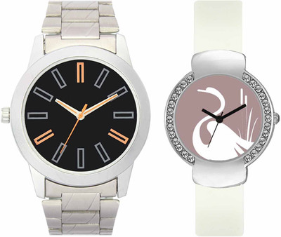 

VALENTIME VL01VT26 New Latest Stylish Designer Collection Leather Combo Couple Fancy Diamond Party Best Offer Watch - For Men & Women
