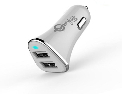 

myTVS 2.4 Amp Turbo Car Charger(White)