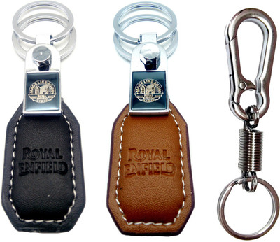 

City Choice Combo of Royal Enfield & Spring Hook Locking Key Chain(Multicolor)