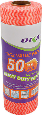 

HOKIPO Wipe Roll Value Pack, 1 Roll (50 Pc Sheet - 250x330mm each) Wet and Dry Microfibre Cleaning Cloth