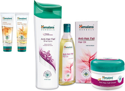 

Himalaya Fairness Kesar Face Pack, Fairness Kesar Face Wash, Anti Hair Fall Shampoo, Anti Hair Fall Hair Oil, Anti Hair Fall Cream(Set of 5)