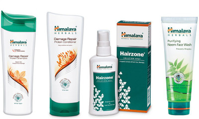 

Himalaya Damage Repair Protein Shampoo, Damage Repair Protein Conditioner, Hairzone Solution, Purifying Neem Face Wash(Set of)