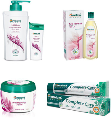 

Himalaya Anti Hair Fall Shampoo, Anti Hair Fall Hair Oil, Anti Hair Fall Cream, Toothpaste(Set of)