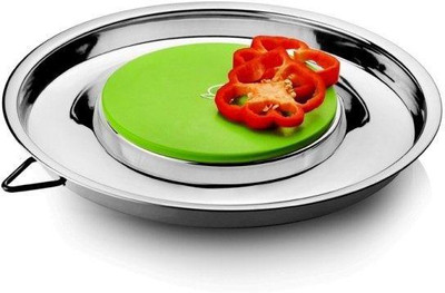 

JVL Torus vegetable Chopper Stainless Steel, Plastic Cutting Board(Green Pack of 1)