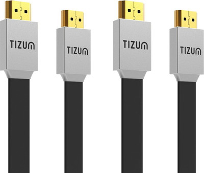 

TIZUM (2-PACK) “Fusion”- HDMI 2.0 -Gold Plated-High Speed Data 18Gbps, 3D, 4K, HD 1080p (6.6 Ft/ 2M X 2) HDMI Cable(Compatible with Mobile, Laptop, Tablet, Mp3, Gaming Device, Multicolor)