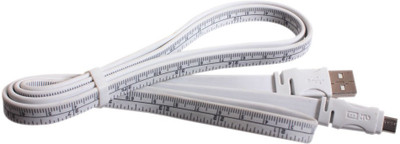 Callmate Data & Charging Cable Ruler for Micro 3 m Micro USB Cable(Compatible with Micro USB, White, One Cable)
