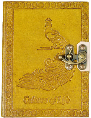 

Craft Club A5 Diary(Handmade recycled paper leather diary, Yellow)