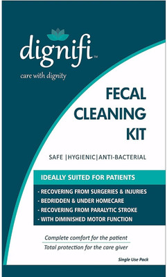 

Dignifi Fecal Cleaning Kit - 10 packs - Best for bedridden patients(Pack of 10)