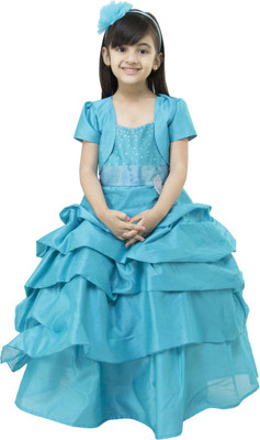 

Samsara Couture Girls Maxi/Full Length Party Dress(Blue, Fashion Sleeve