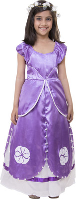

Samsara Couture Girl's Maxi/Full Length Party Dress(Purple, Cap sleeve