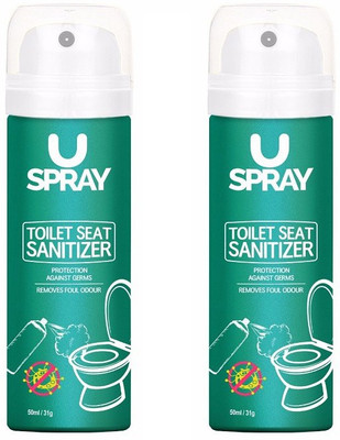 

USPRAY Toilet Seat Sanitizer 50ml ( Pack of 2 )(50 ml, Bottle, Pack of 2)