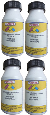

MOREL UNIVERSAL TONER POWDER FOR USE IN BROTHER PRINTER CARTRIDGE PACK OF 4 Single Color Ink Toner(Black)