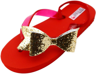 

Dchica Girls Slip On Slipper Flip Flop(Red