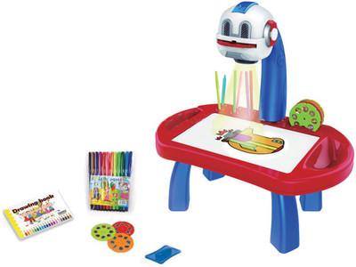 

Darling Toys Drawing And Learning Projector Painting Desk With 24 Patterns-12 Colorful Water Pens Treasures Tracer Art Projector For Kids - Robot Style(Multicolor)