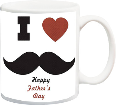 

ME&YOU Happy Father's Day Printed Ceramic Mug(325 ml), White