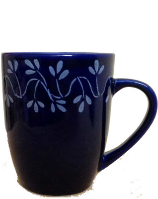 

letsrenovate Ceramic Blue Coffee or Milk Ceramic Mug(350 ml)
