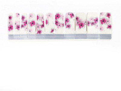 

Republic Of Skin London Nail Polish Stickers - Flowergram(White & Pink)